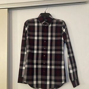 Express Men's Checkered Shirt - Black, White, and Red